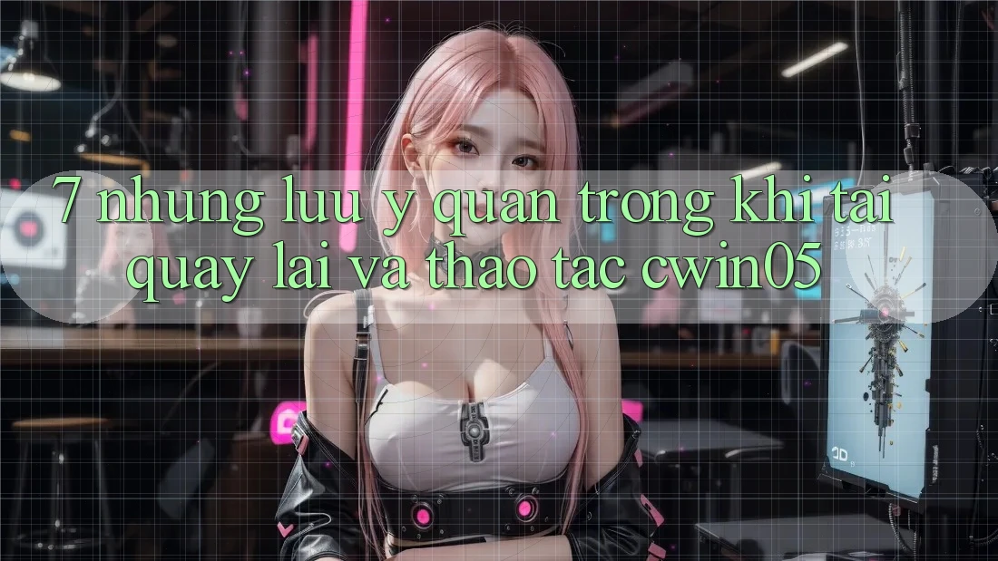 7. Những Lưu Ý Quan Trọng Khi Tải quay lại Và Thao tác cwin05