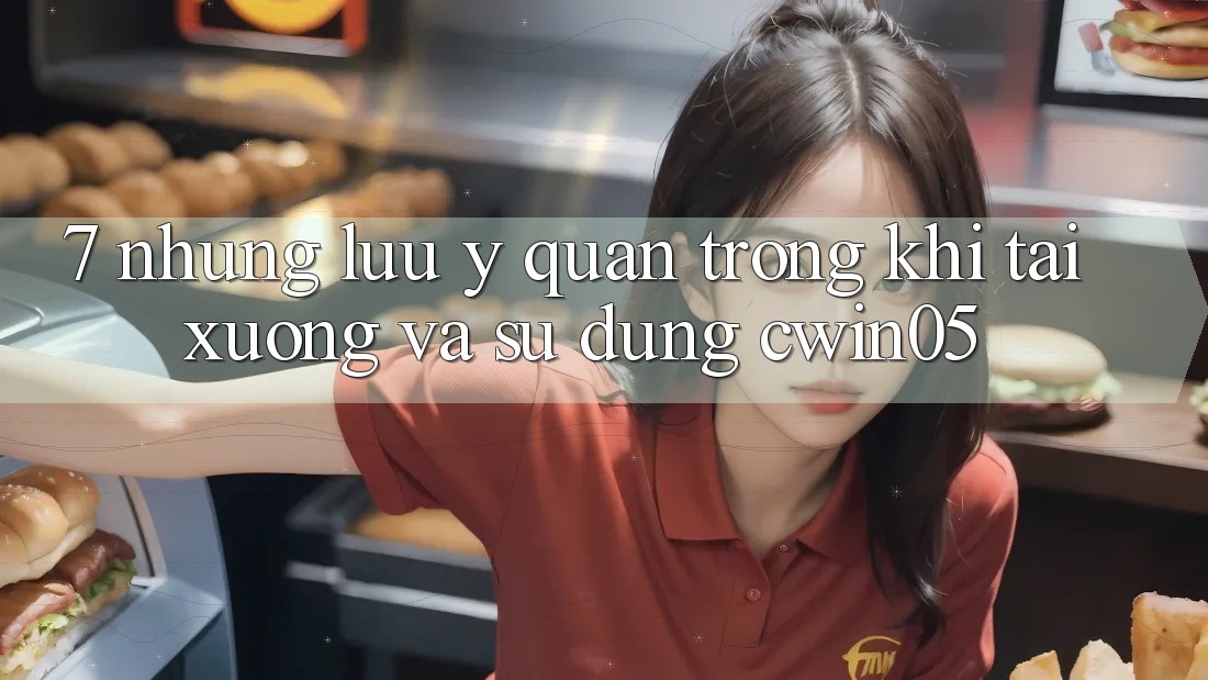7. Những Lưu Ý Quan Trọng Khi Tải xuống Và Sử Dụng cwin05