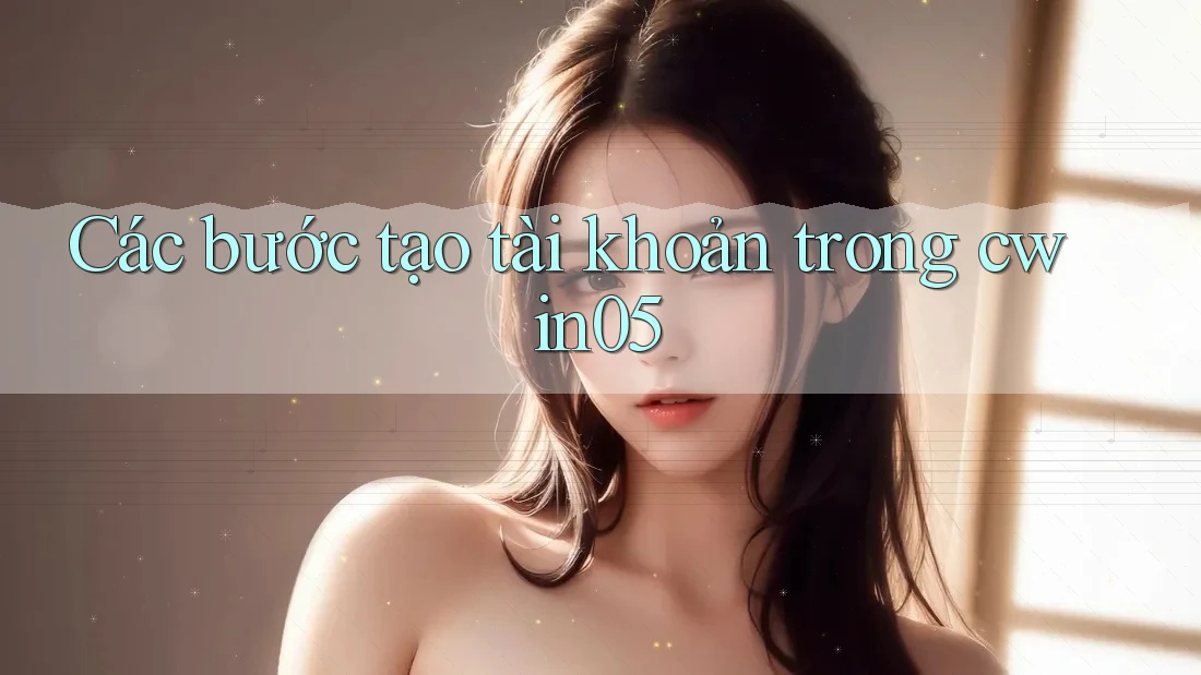 Các bước tạo tài khoản trong cwin05