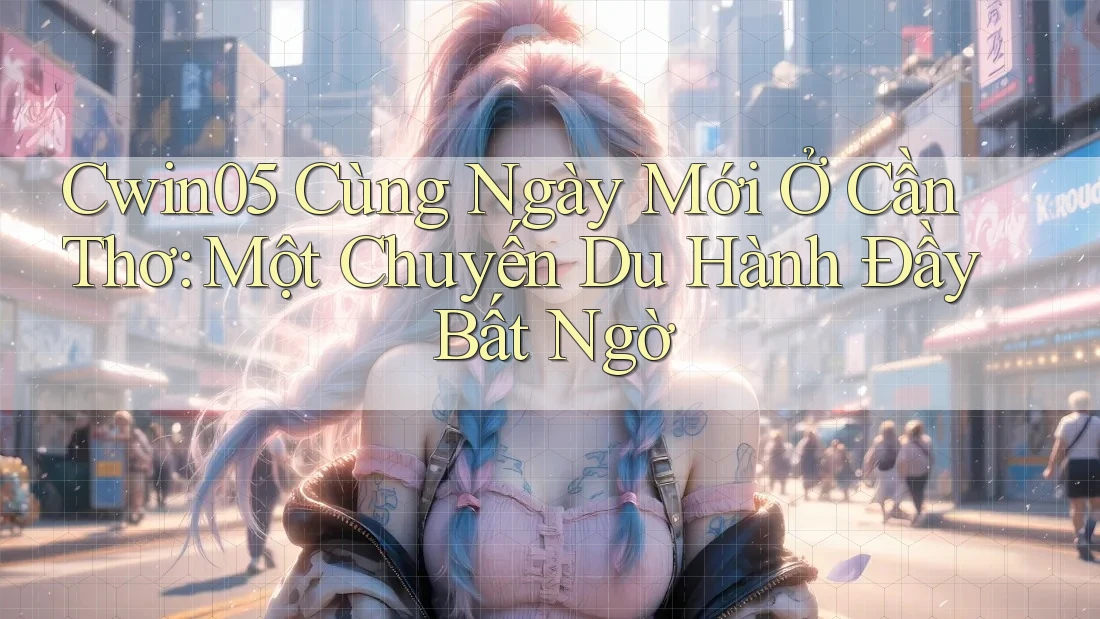 Cwin05 Cùng Ngày Mới Ở Cần Thơ: Một Chuyến Du Hành Đầy Bất Ngờ