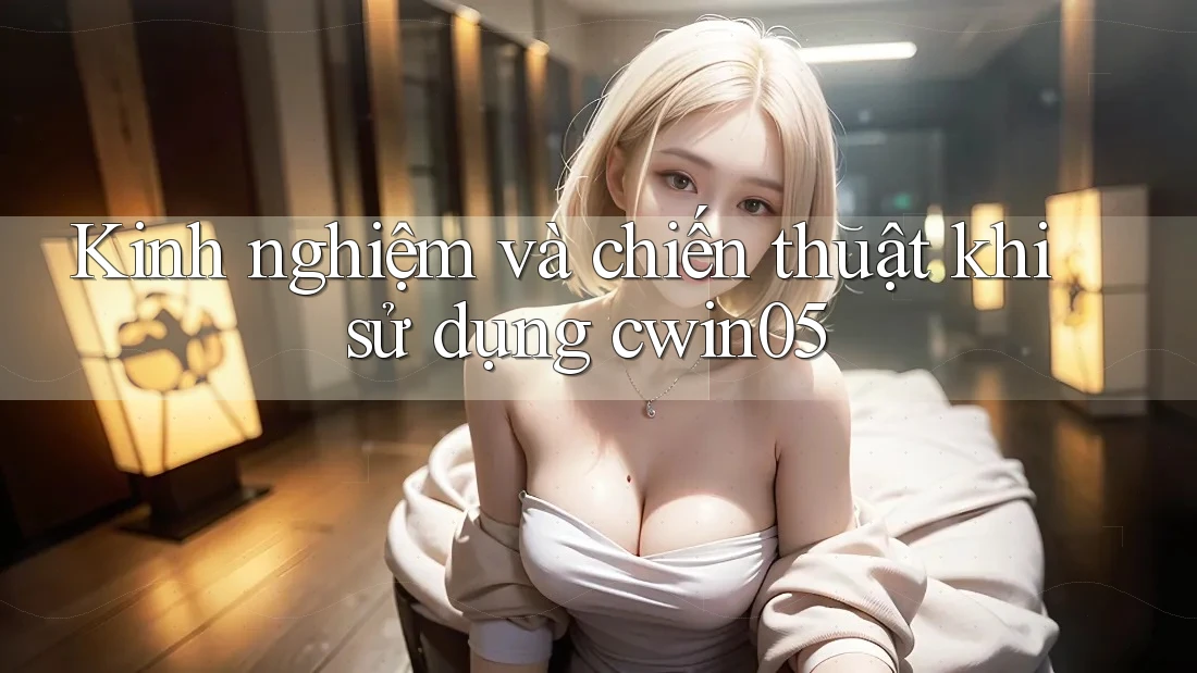 Kinh nghiệm và chiến thuật khi sử dụng cwin05