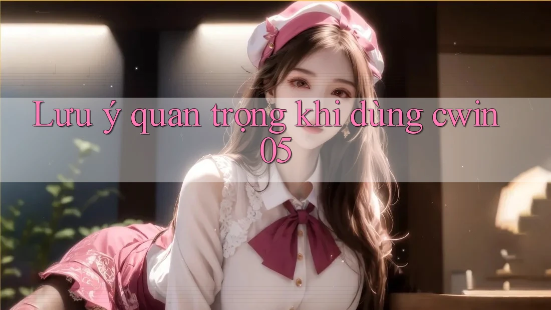 Lưu ý quan trọng khi dùng cwin05