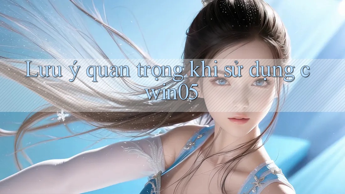Lưu ý quan trọng khi sử dụng cwin05
