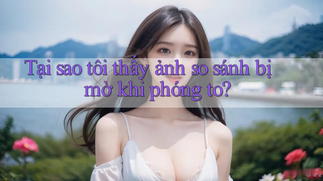 Tại sao tôi thấy ảnh so sánh bị mờ khi phóng to?