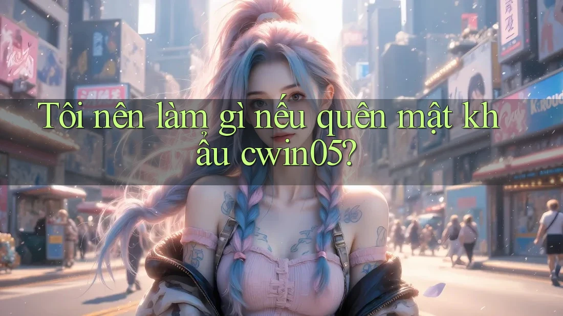Tôi nên làm gì nếu quên mật khẩu cwin05?