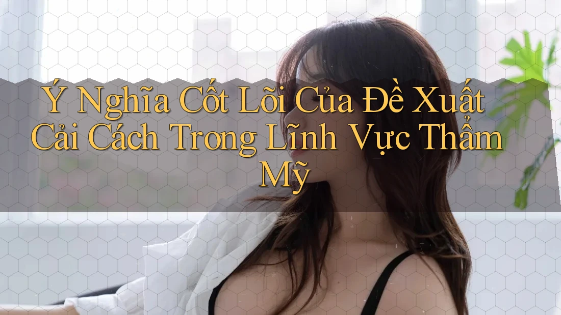 Ý Nghĩa Cốt Lõi Của Đề Xuất Cải Cách Trong Lĩnh Vực Thẩm Mỹ